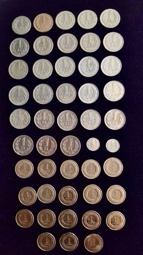 Zdjęcie oferty: Komplet monet o nominale 1zł  (48 szt.) 