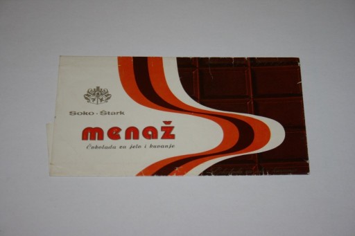 Zdjęcie oferty: Opakowanie czekolada menaż Jugosławia 