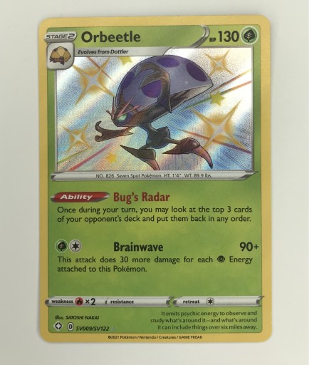 Zdjęcie oferty: Karta Pokemon Shiny Orbeetle SV009/SV122