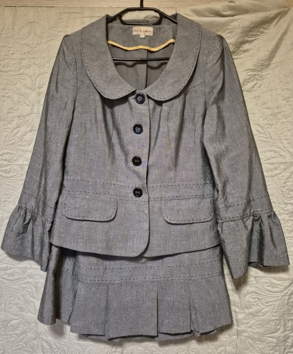 Zdjęcie oferty: Elegancki żakiet i spódnica bawełna/wiskoza/len M38