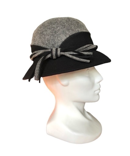 Zdjęcie oferty: Nowy kapelusz wełniany, szaro-czarny 100% wełna, M