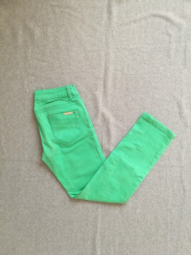 Zdjęcie oferty: Zielone jeansy spodnie rurki