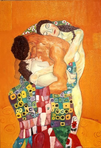 Zdjęcie oferty: Obraz olejny na płótnie Gustav Klimt "Rodzina"