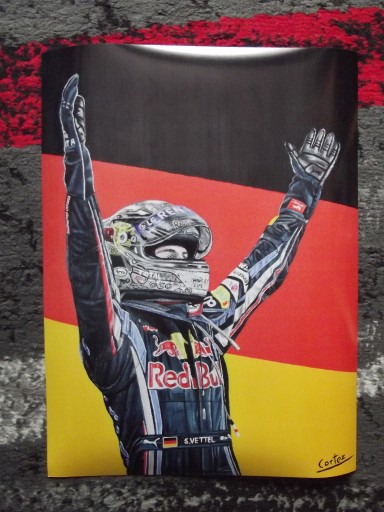 Zdjęcie oferty: Plakat Sebastian Vettel Red Bull 30x40