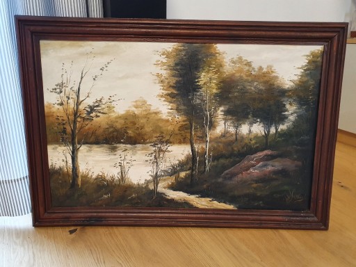 Zdjęcie oferty: Pejzaż  - Olej na płótnie 91 x 61 cm
