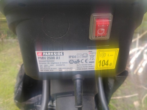 Zdjęcie oferty: Rozdrabniarka do galezi PARKSIDE PMH2500 A1