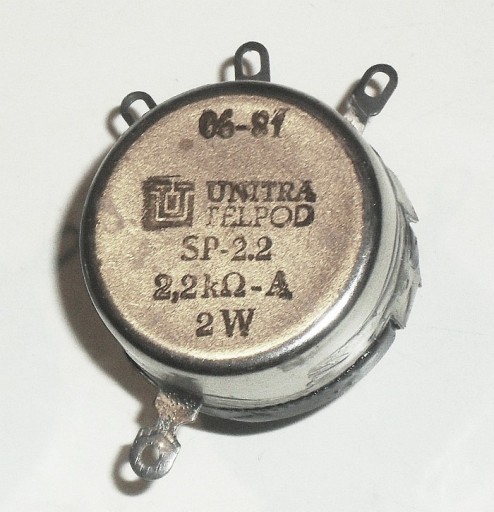 Zdjęcie oferty: Potencjometr SP-2.2 UNITRA TELPOD 2.2 kOM - A, 2 W