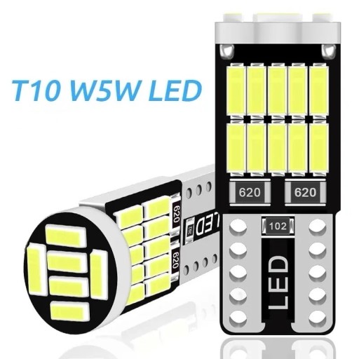 Zdjęcie oferty: Żarówki 2szt. LED T10 W5W LED CANBUS Mocne Nowe