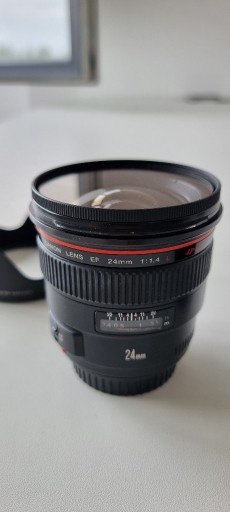Zdjęcie oferty: Obiektyw Canon EF 24mm f/1.4 L USM + Hoya Pro