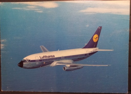 Zdjęcie oferty: Pocztówka Lufthansa Lotnictwo Boeing 737 