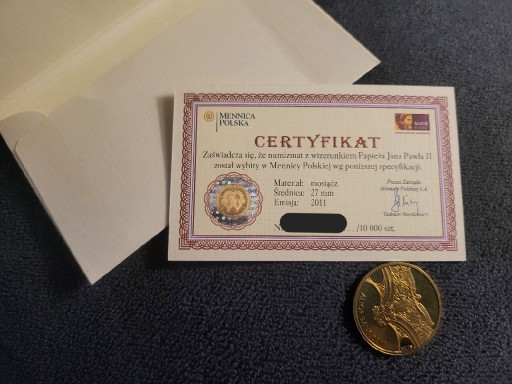Zdjęcie oferty: Moneta z Papieżem Jan Paweł II Mennica Polska