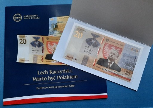 Zdjęcie oferty: Banknot kolekcjonerski Lech Kaczyński 20 zł 
