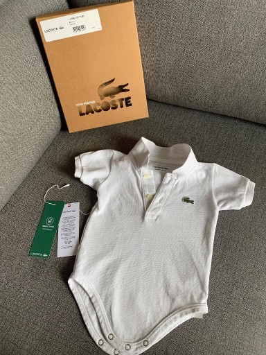 Zdjęcie oferty: Body dziecięce Lacoste białe 12m 80 cm 4j6963