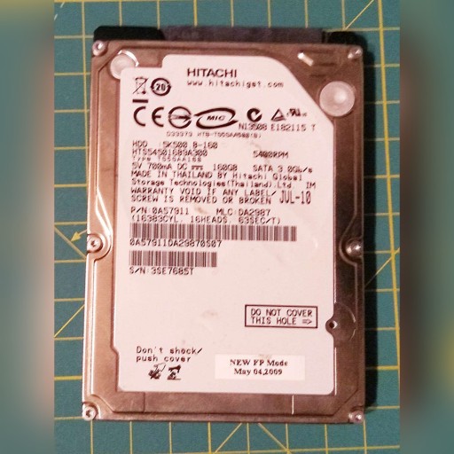 Zdjęcie oferty: Dysk HDD 2,5" SATA 160GB HITACHI