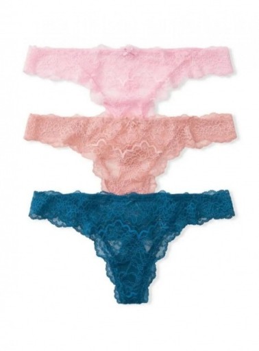 Zdjęcie oferty: Stringi z koronką Lace Victoria's Secret (S, kompl