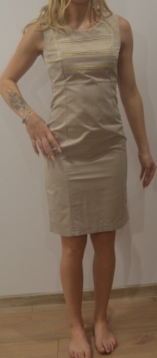 Zdjęcie oferty: Beżowa sukienka koktajlowa rozm.36