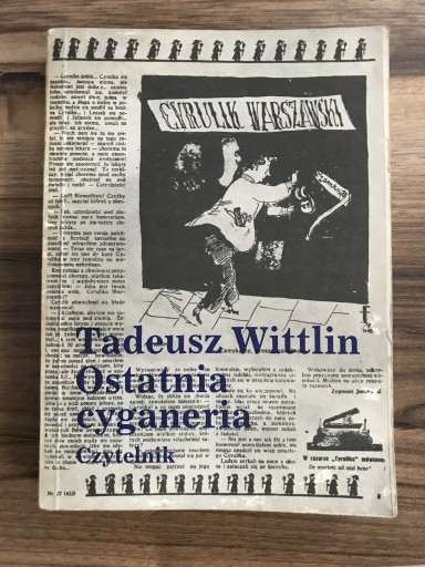 Zdjęcie oferty: Książka „Ostatnia Cyganeria”- Tadeusz Wittlin 1989