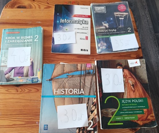 Zdjęcie oferty: Podręczniki szkolne do klas 1 i 2 szkoły średniej 