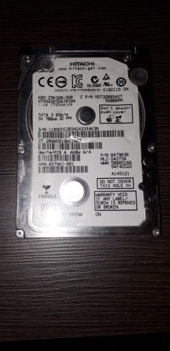 Zdjęcie oferty: Dyski twarde Hitachi Z5K320-320 320GB i Toshiba MQ01ABD100 1TB.  Uszkodzone