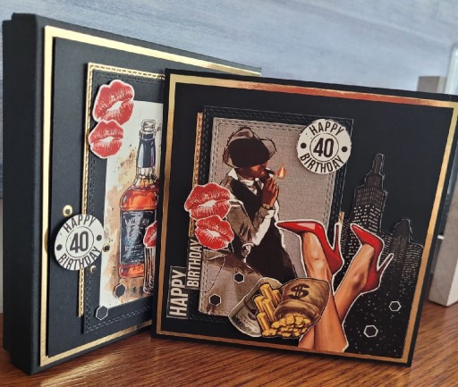 Zdjęcie oferty: Kartka 40 urodziny w pudełku, prezent urodziny, imieniny