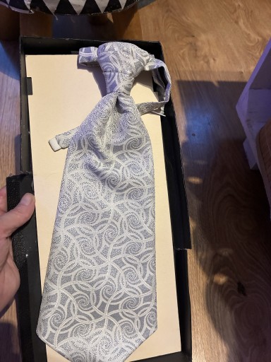 Zdjęcie oferty: Krawat wilvorst #srebrny #paisley #elegancki #ślubny 