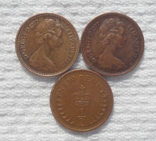 Zdjęcie oferty: UK GB Anglia Elżbieta II 1/2 pensa NEW penny 1977