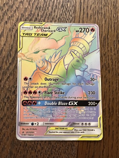 Zdjęcie oferty: Karta Pokémon Tag Team Reshiram & Charizard  GX 