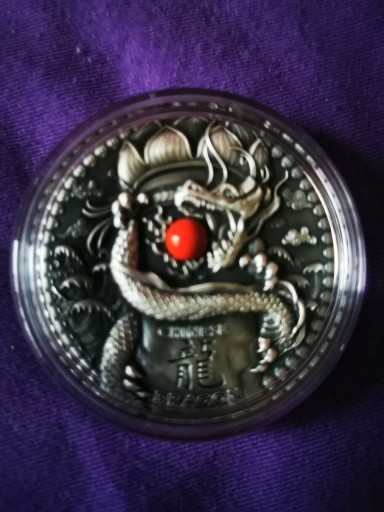 Zdjęcie oferty: Srebrna moneta Chiński Smok 2oz.