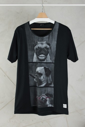 Zdjęcie oferty: Czarna koszulka z nadrukiem psy Only&Sons