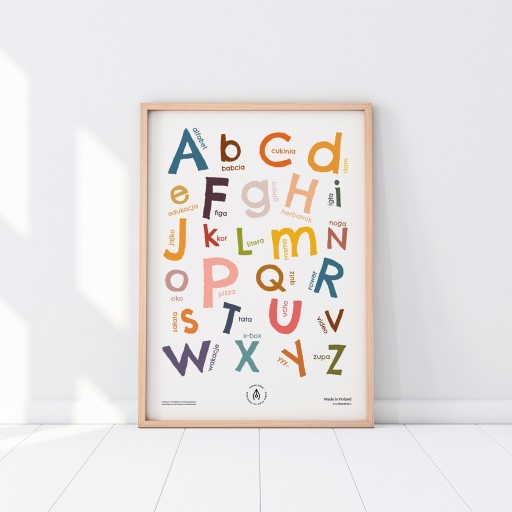Zdjęcie oferty: Alfabet Plakat edukacyjny dla dzieci A3 LITERKI