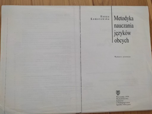 Zdjęcie oferty: metodyka nauczania języków obcych Hanna Komorowska 