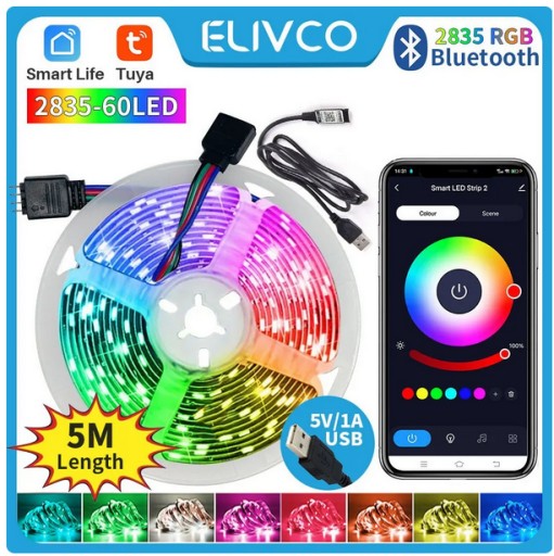 Zdjęcie oferty: Taśma LED RGB2835 Bluetooth SmartLife TUYA 5m