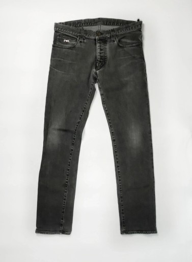 Zdjęcie oferty: Jeansy wąskie czarno szare Emporio Armani 32