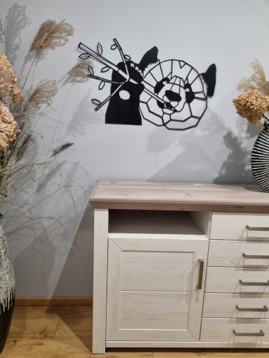 Zdjęcie oferty: Panda geometryczna, dekoracja ścienna, metal