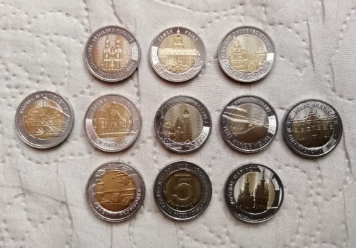 Zdjęcie oferty: Zestaw 11 szt monet 5 zł okolicznościowych 
