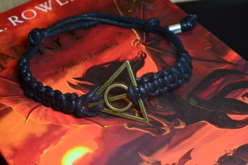 Zdjęcie oferty: Bransoletka Harry Potter Insygnia Śmierci czarna 