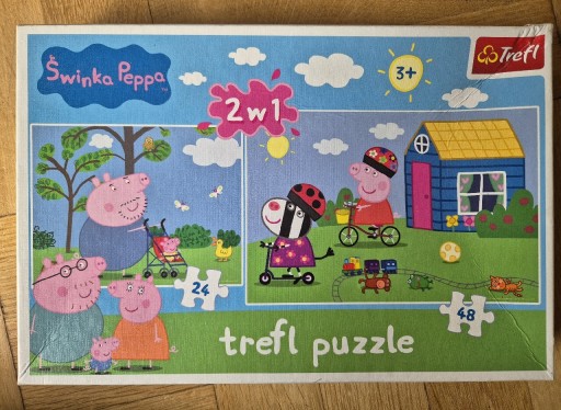 Zdjęcie oferty: Puzzle Świnka Peppa - 2 komplety - 24 i 48 szt. 