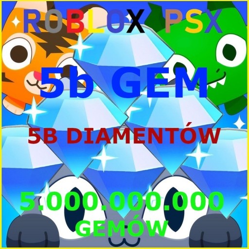 Zdjęcie oferty: ROBLOX Gemy Diamenty 5B Pet Simulator X PSX GEMS