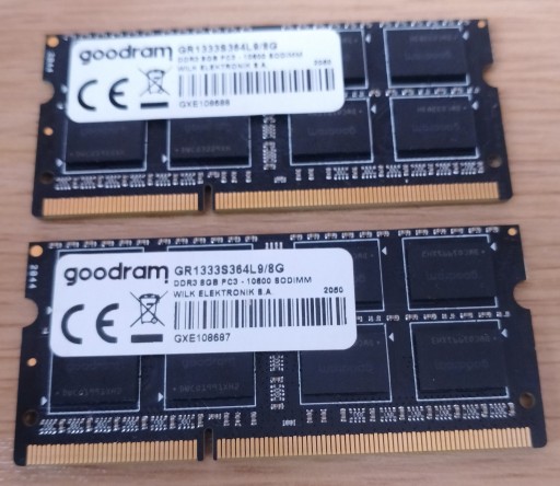 Zdjęcie oferty: Pamięć RAM 8GB DDR3 goodram GR1333S364L9/8G 