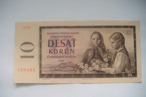 Zdjęcie oferty: BANKNOT Czechosłowacja 10 Koron 1960 r.. seria S