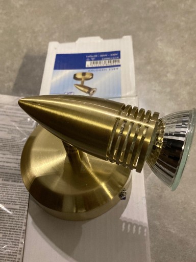 Zdjęcie oferty: Lampa halogen złota miedziana pojedyncza