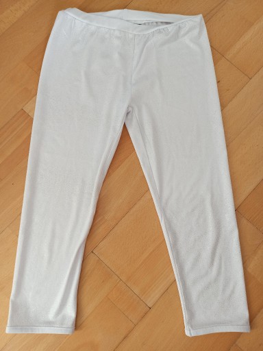 Zdjęcie oferty:  legginsy r.134 KappAhl białe srebrny rzucik