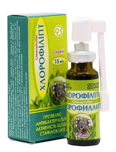Zdjęcie oferty: Chlorofilipt chlorofillipt spray 15 ml wyciąg z eukaliptusa