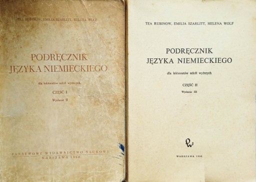 Zdjęcie oferty: Podręcznik języka niemieckiego cz. I i II, Rubinow