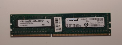 Zdjęcie oferty: Pamięć RAM Crucial 4GB DDR3 