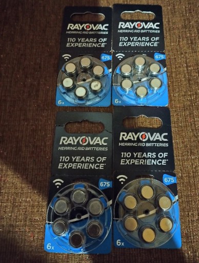 Zdjęcie oferty: 24x baterii do aparatów słuchowych Rayova typ 675
