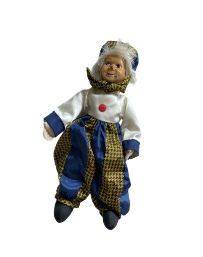Zdjęcie oferty: Stara lalka porcelana klown Clown 37cm