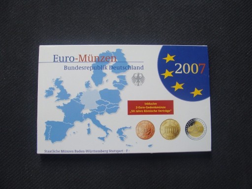 Zdjęcie oferty: NIEMCY - Euro - Munzen 2007 F + okolicznościowe