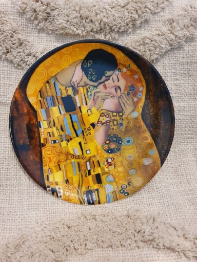 Zdjęcie oferty: Talerz Gustav Klimt The Kiss Porcelanowy 