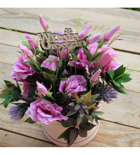 Zdjęcie oferty: Fower box pudełko sztuczne kwiaty, piękny prezent